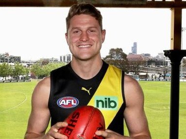 Jacob Hopper in his first picture as a Richmond player