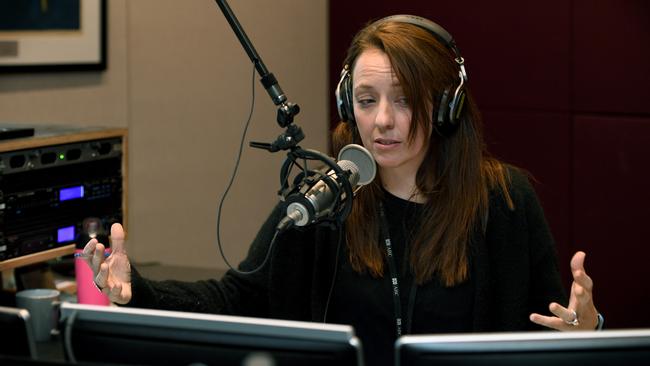 SA WEEKEND. Ali Clarke in the ABC studio with David Bevan during her morning radio show. Picture: Tricia Watkinson