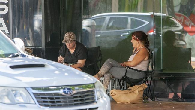 Homeless in Nerang St, Southport. Picture: Jerad Williams