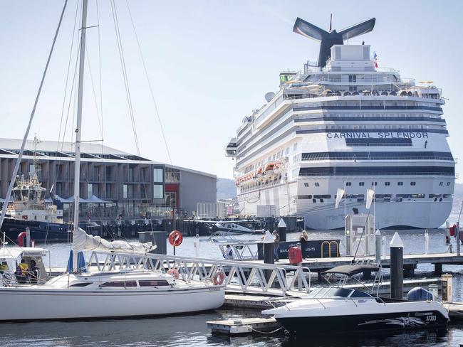 Cruise ship Carnival Splendor at Hobart. Picture: Chris Kidd