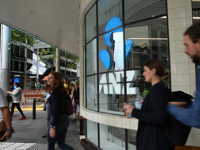 04/11/2022. ANZ. Business stock logo pictures. Sydney CBD. Britta Campion / The Australian