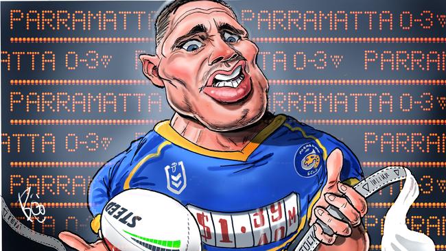 Parra's 0-3 start to the season proved costly. Artwork: Scott 'Boo' Bailey.