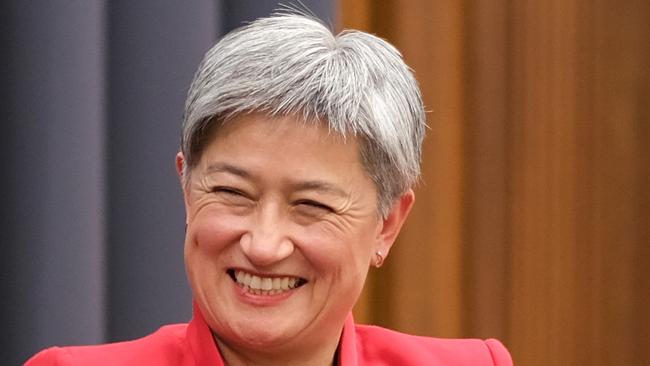 Foreign Minister Penny Wong at King’s College in London on Wednesday (AEDT). Picture: Jacquelin Magnay