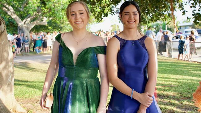 Natalie Tengbom and Katie Yasso at the Bowen State High School Year 12 Formal held on Friday, November 18, 2022.