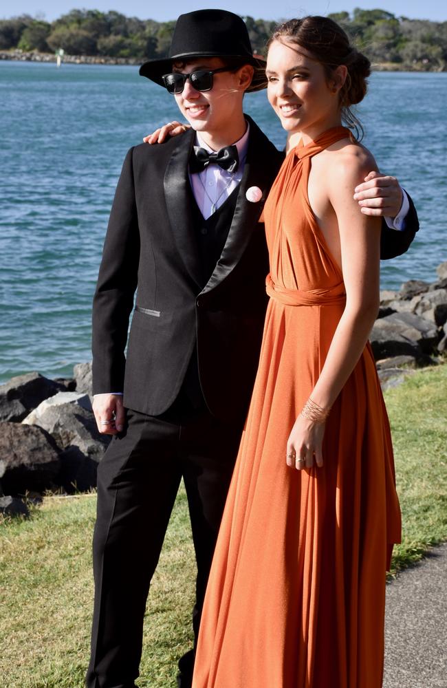 Suncoast Christian College students and parents gather at La Balsa Park for photos ahead of the formal at The Events Centre, Caloundra.