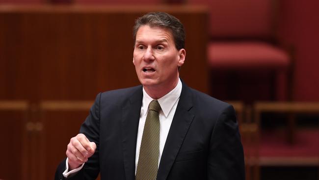 Cory Bernardi in the Senate chamber on Wednesday, September 13, 2017. Picture: Lukas Coch/AAP Image/Lukas Coch.