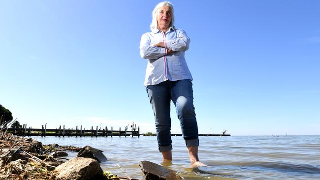 Finniss farmer Elizabeth Tregenza from the River Lakes and Coorong Action Group at Milang. Picture: Tricia Watkinson