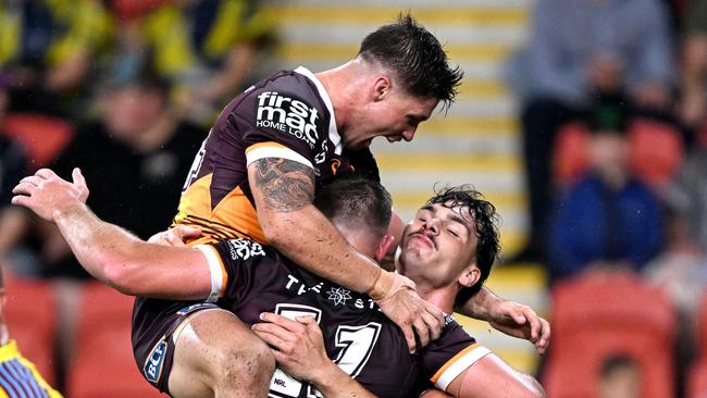 The Broncos are unbeaten to start the season. Picture: Bradley Kanaris/Getty