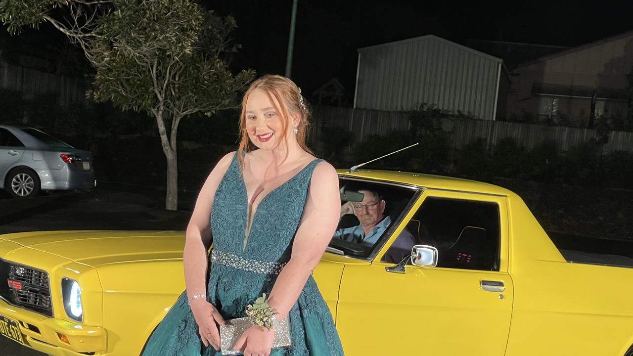 The students arrive at St Mary's College formal at the Brolga Theatre.