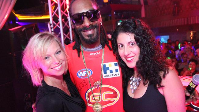 Snoop Dogg, with Rebecca Tweddell and Dee Nott, was among many celebrities to party at East