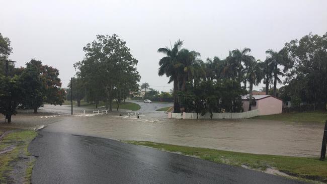 Parts of Bundaberg South have been flooded over.