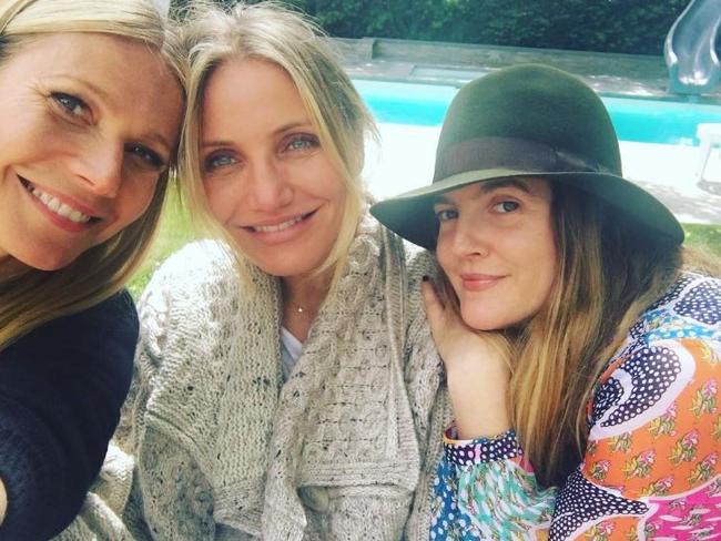Gwyneth Paltrow with Cameron Diaz and Drew Barrymore, “Dear Cameron Diaz, before the day ends, I bid you a happy birthday, and I hit the ground with gratitude for getting to be one of the women who calls you a best friend.” Picture: Instagram