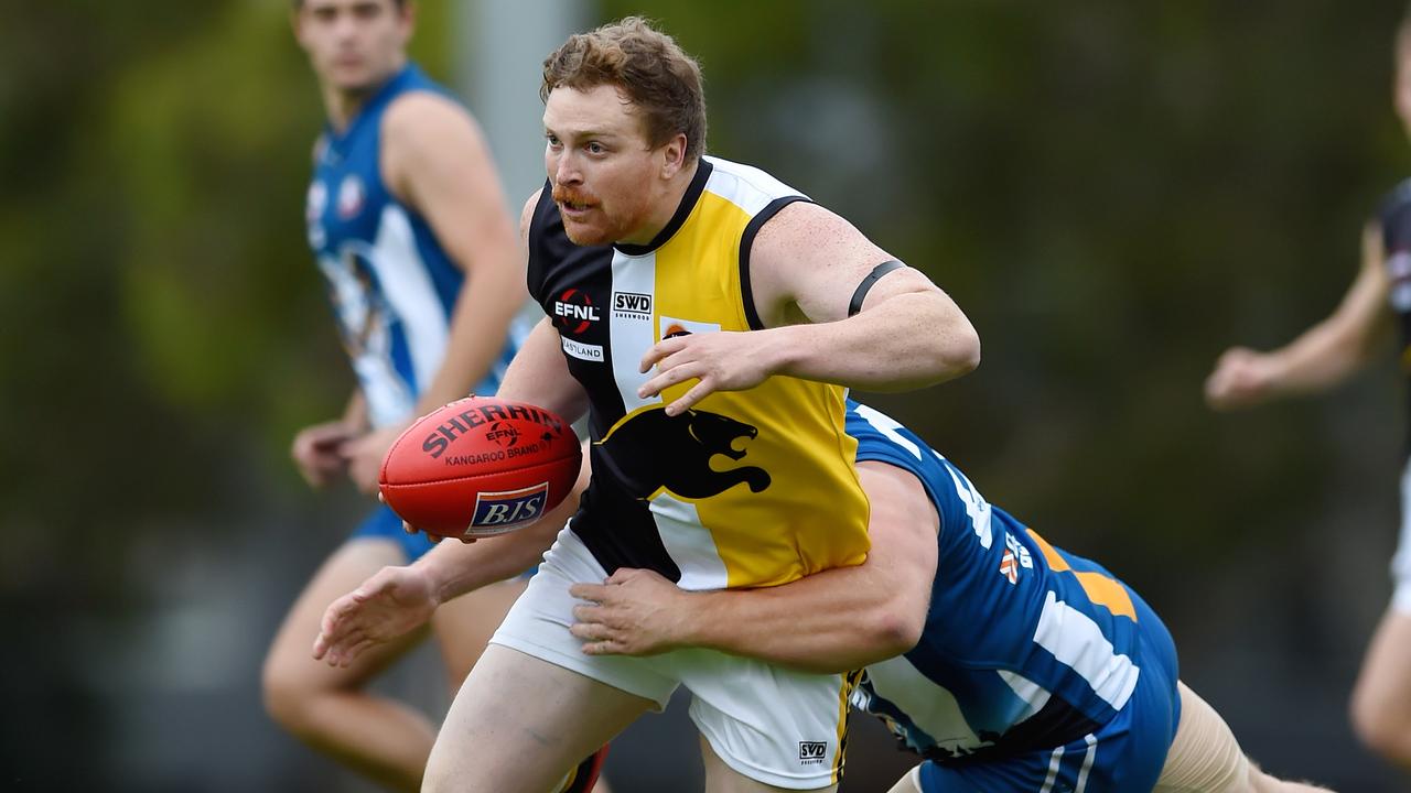 Eastern: Action from the clash between Chirnside Park and Croydon North. Picture: Steve Tanner