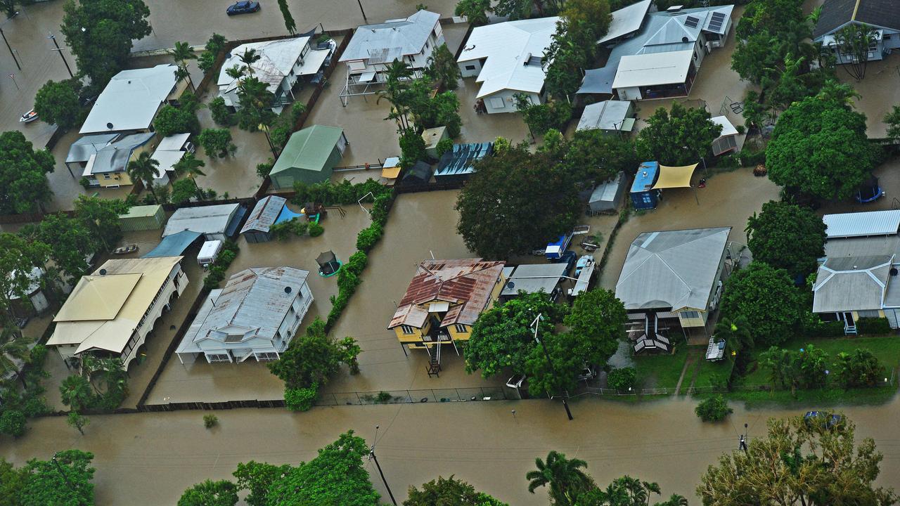 Townsville floods. Aerial damage of Railway Estate from a helicopter. Picture: Zak Simmonds