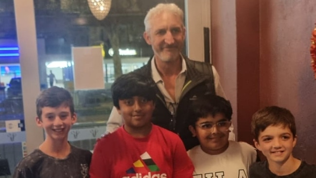 Jason Gillespie at the British Raj restaurant last month. Picture: Facebook.