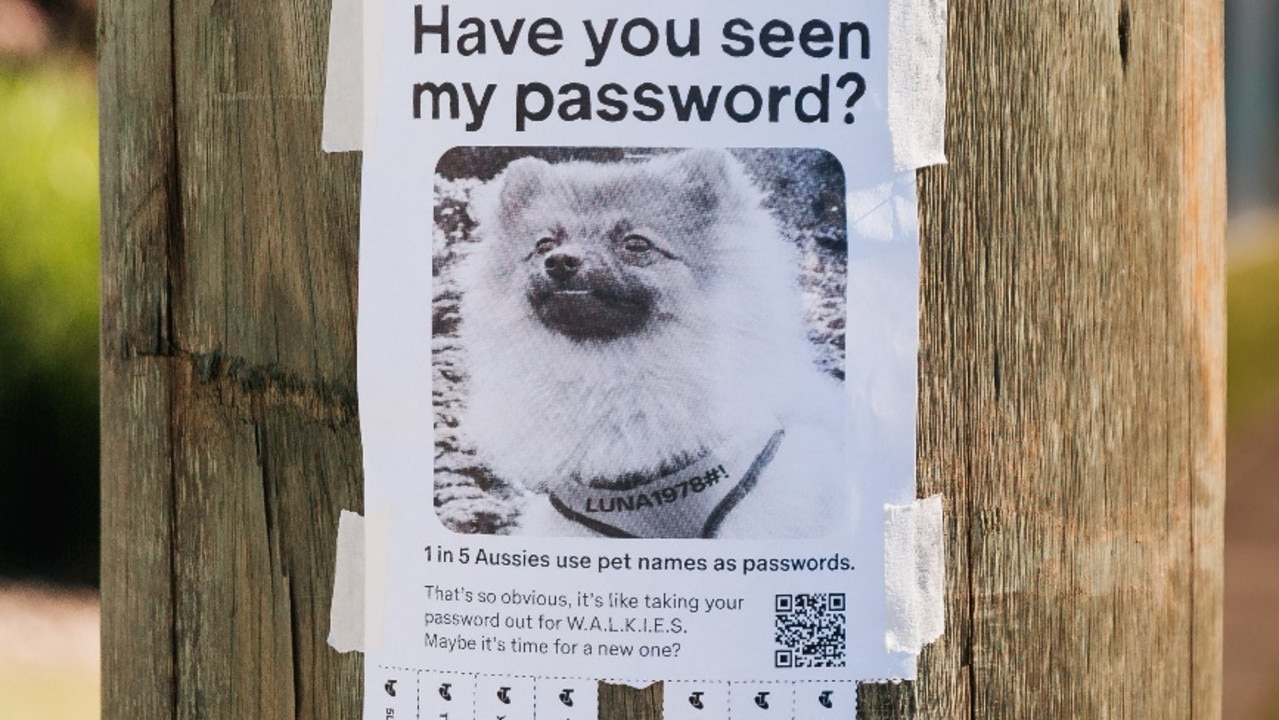 One in five Aussies use a pet’s name in their password. Picture: Supplied