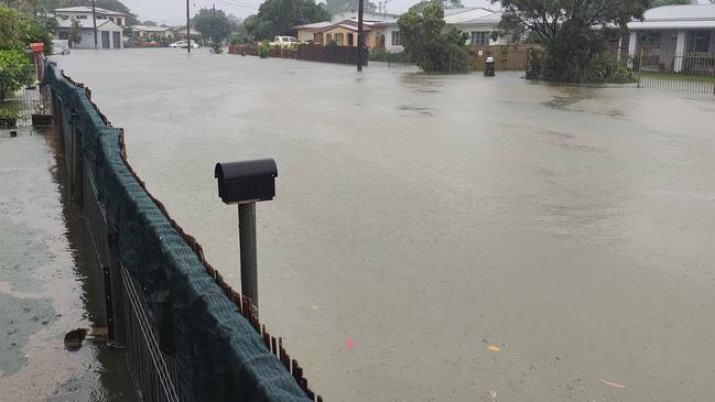 Heavy rain has caused inundation of some Gordonvale streets. SES are on scene and swiftwater crews have been sent to the area. Picture: Supplied