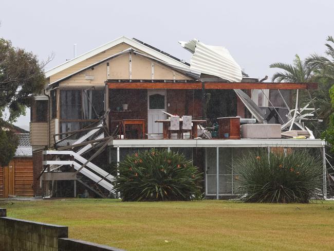 The Brighton home has been damaged. Picture: NewsWire / Tertius Pickard