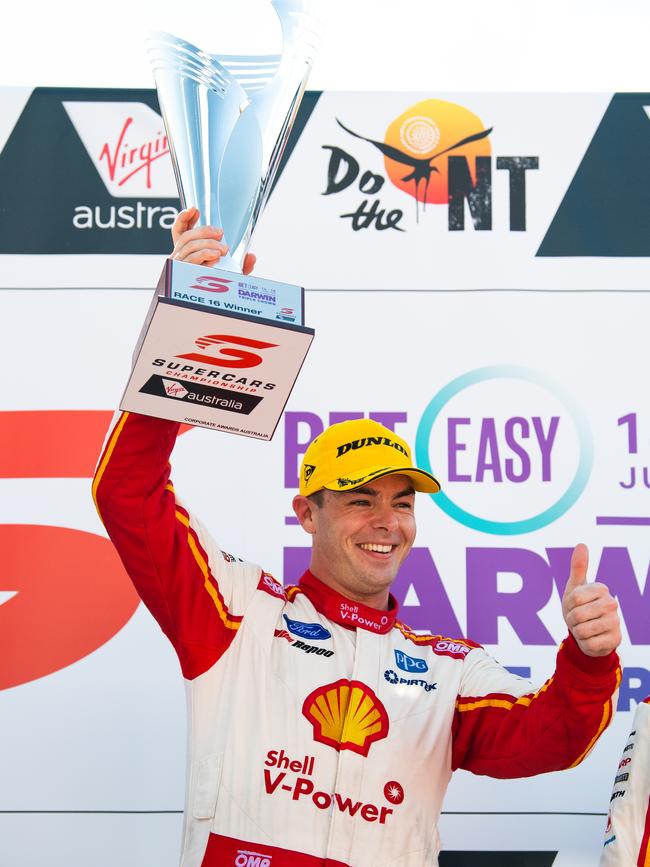 Scott McLaughlin became the first driver to ever win the Darwin Triple Crown last year Picture: Daniel Kalisz/Getty Images