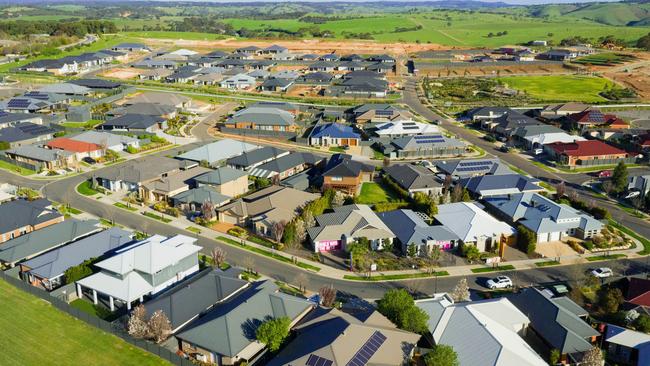 The Springwood housing estate at Gawler. HomeBuilder has fuelled massive growth in housing development sales.