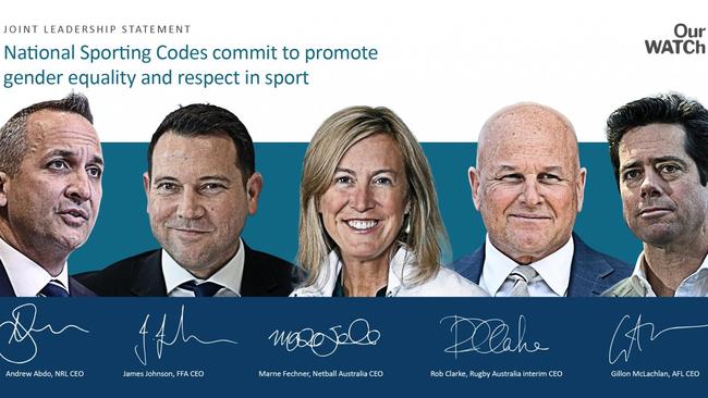 Australia's top sporting leagues renewed the pledge to create equality through sport.