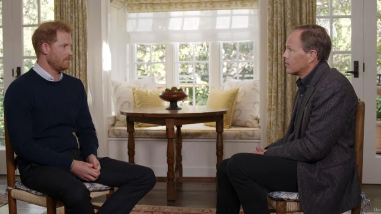 Prince Harry’s UK interview with ITV will air on Monday morning Australia time. Picture: ITV