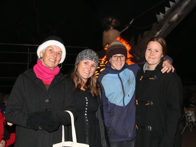 Margaret Duffy, Trish, Will and Emily O'Connell at the Killarney Bonfire Night.