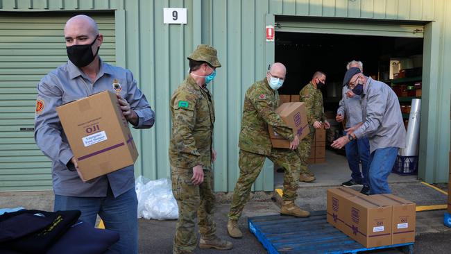 More than 200 care packages have been distributed across Sydney. Picture: Justin Lloyd