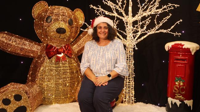 City of Palmerston Mayor Athina Pascoe-Bell in Santa's Grotto, looking forward to another Christmas Wonderland. Picture: Sam Lowe