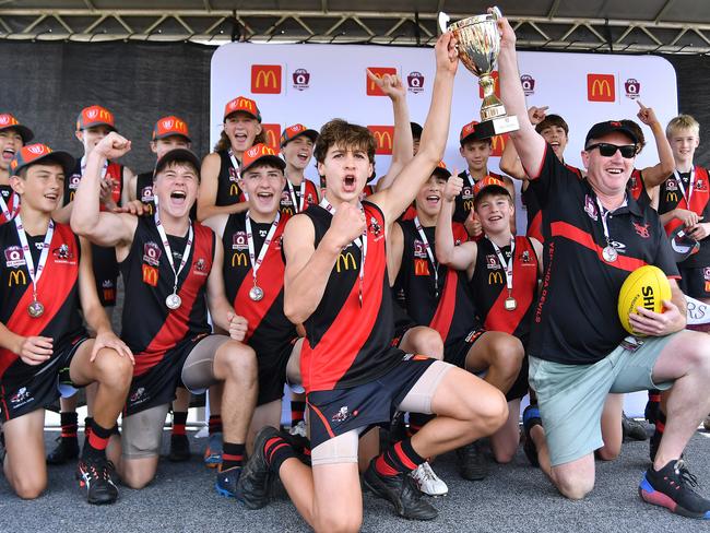 Action from Saturday's McDonaldâ€™s South East Queensland Youth Grand Finals played at Yeronga AFC. 2 September 2023. Picture, John Gass