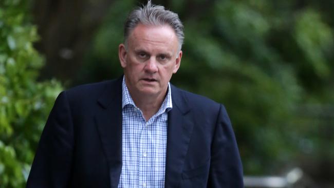 Pictured is Mark Latham arriving the Foxtel HQ in Macquarie Park to appear on Sharri Markson's show at Sky tonight.Picture: Christian Gilles