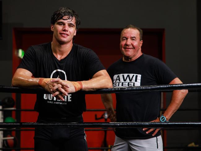 Sydney boxer Brock Jarvis has ended his feud with legendary boxer and trainer Jeff Fenech. Picture: Justin Lloyd.