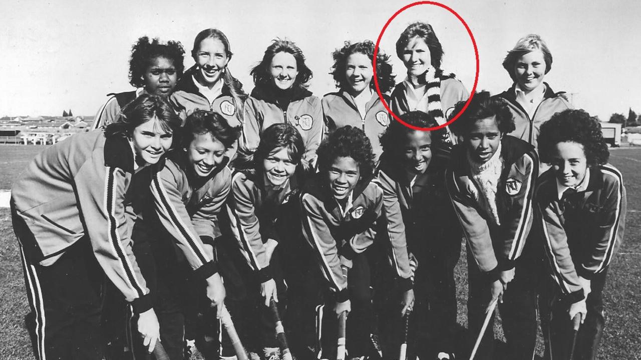 Chief Minister Eva Lawler (nee Bilato) with the 1977 U16 NT Hockey team, competing at the Australia school hockey championships in Geelong. Picture: Supplied.