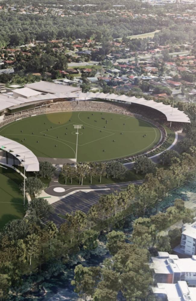 The Southport Sharks masterplan. This shows upgrades to the main oval.