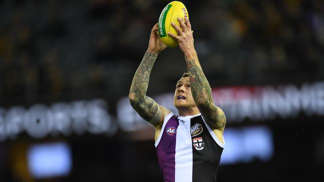 The Saints are set to make at least one change, with Tim Membrey facing a suspension after clocking Dylan Grimes. Picture: AAP