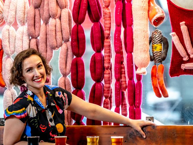 Chrissy Flanagan runs The Sausage Factory in Dulwich Hill. Picture: Monique Harmer