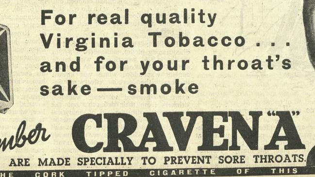 A 1930s ad for Craven “A” cigarettes.