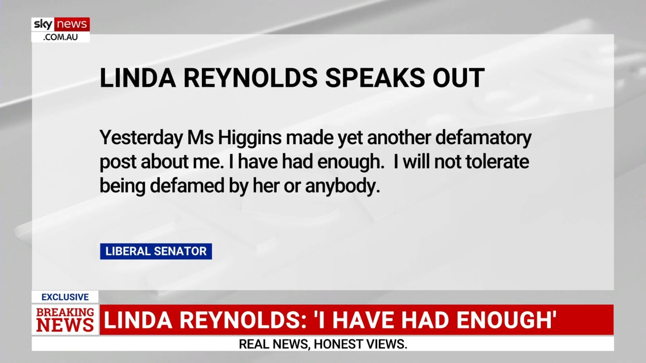 ‘I have had enough’: Linda Reynolds hits back at Brittany Higgins 