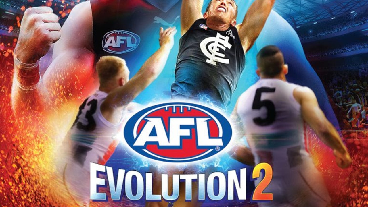 The cover of the new AFL Evolution 2 video game.