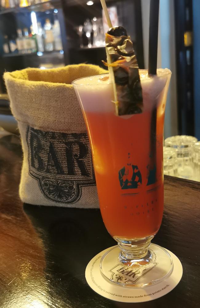 The iconic Singapore Sling was invented more than one hundred years ago at Raffles Hotel in 1915 – namely at Long Bar – still there today.