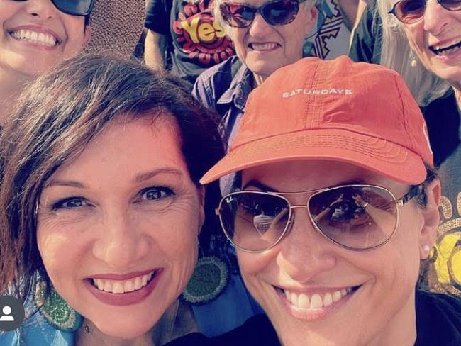 Former Queensland Deputy Premier Jackie Trad, with her one-time Cabinet colleague Leeanne Enoch, says she's voting yes at the Indigenous voice to parliament referendum on October 14. Picture: Instagram.