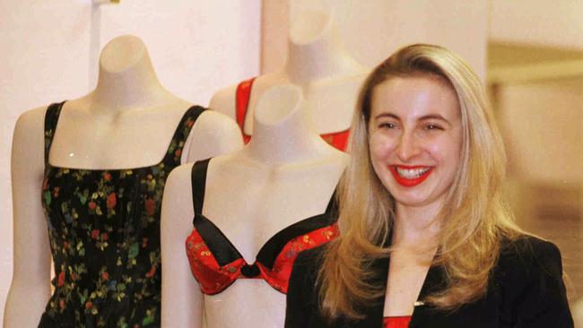 Poppy King launching her new lingerie line at Daimaru Pacific Fair in 1998.