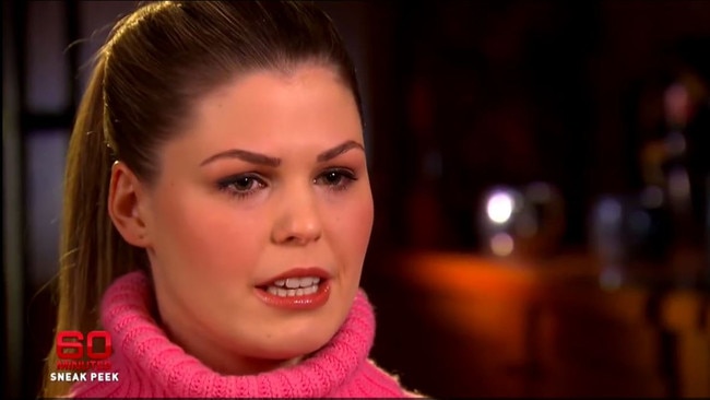 Belle Gibson appears on 60 Minutes to apologise for faking having brain cancer. Picture: Facebook / 60 Minutes