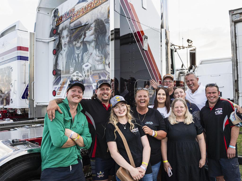 The Simpson, Mack, Aver, and Gesler families at Lights on the Hill Trucking Memorial at Gatton Showgrounds, Saturday, October 5, 2024. Picture: Kevin Farmer