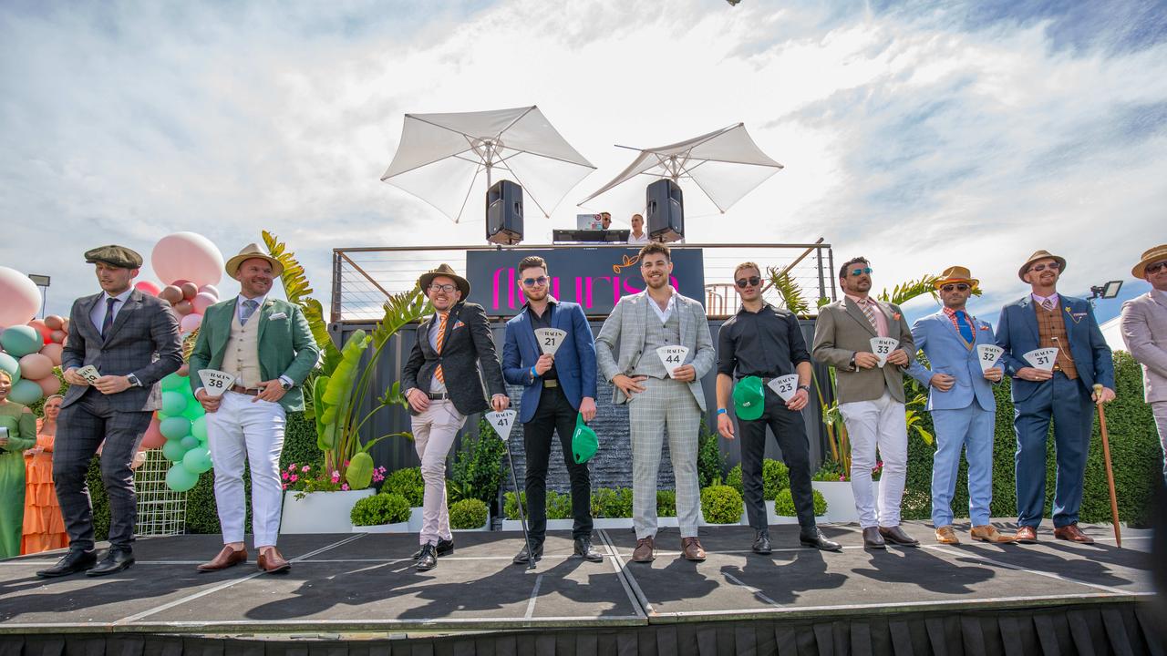 Mens Fashions on the Field at the 2023 Adelaide Cup at Morphettville Racecourse. Picture: Ben Clark