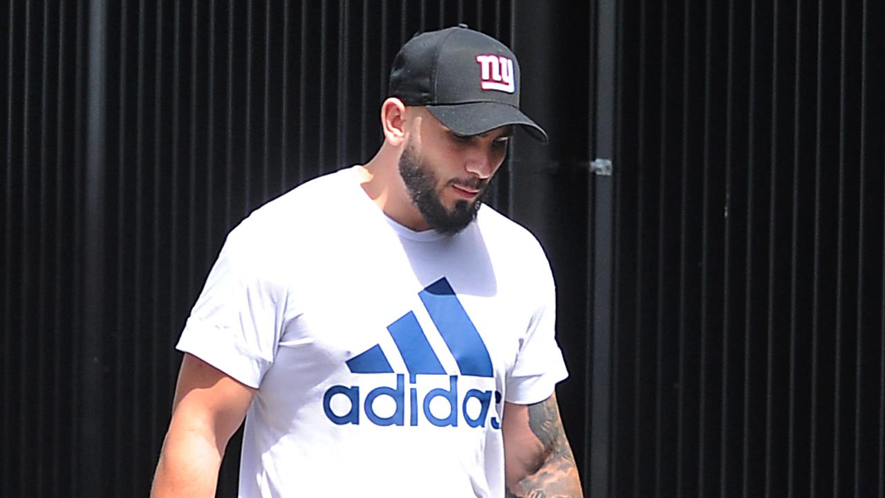 Broncos player Jack Bird arrives to meet new coach Anthony Seibold at the Clive Berghofer centre. (AAP image, John Gass)