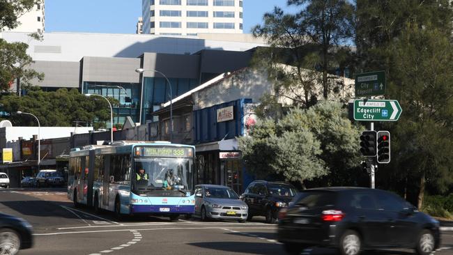 Corner of Old South Head Road and Bondi Road in Bondi Junction, Sydney.