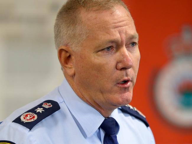 SYDNEY, AUSTRALIA - NewsWire Photos AUGUST 26, 2020:  NSW Police Commissioner Mick Fuller speaks to the media during a press conference in Sydney. Picture: NCA NewsWire / Steven Saphore