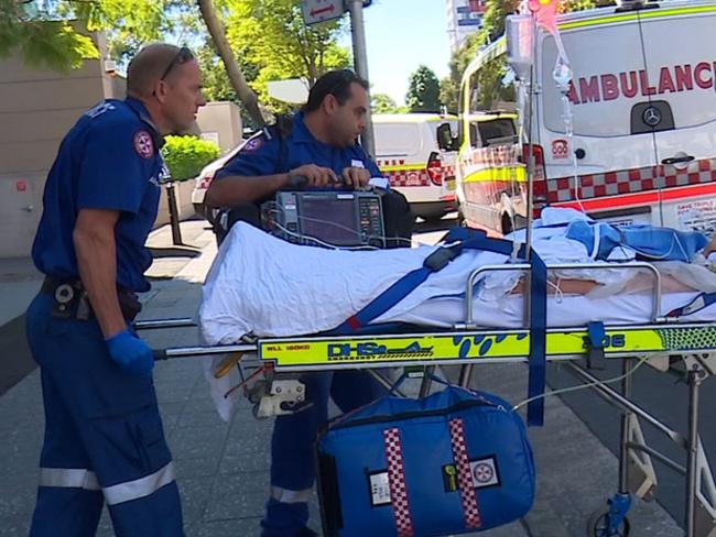 A patient was rushed to Westmead Hospital in a serious condition from The Cosmetic Institute in Smith St, Parramatta, in western Sydney.