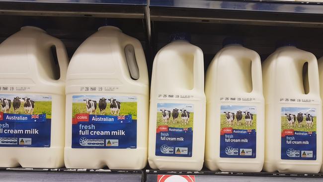 The price of milk has gone up on the supermarket shelves.